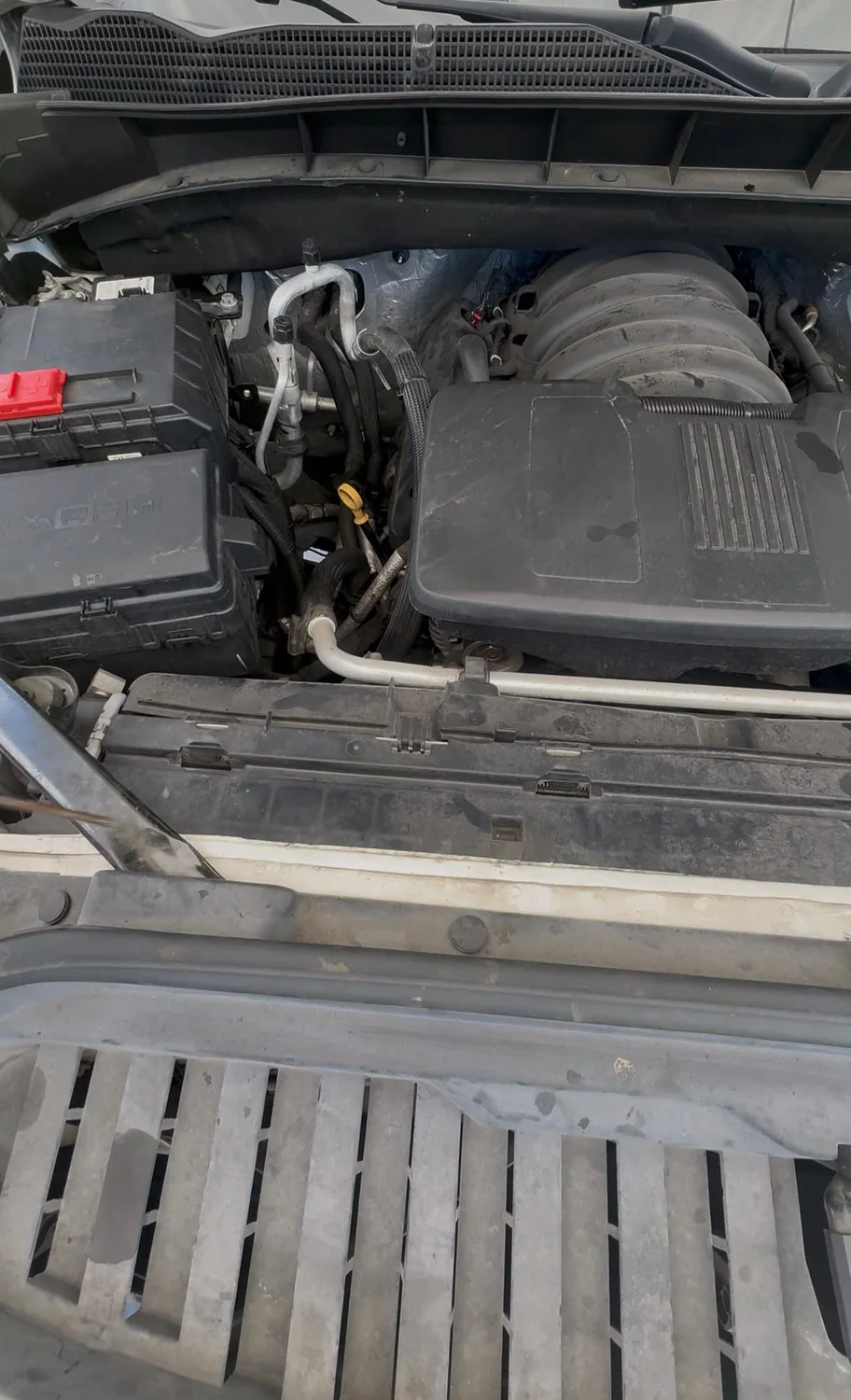 Dusty GM engine bay before detailing