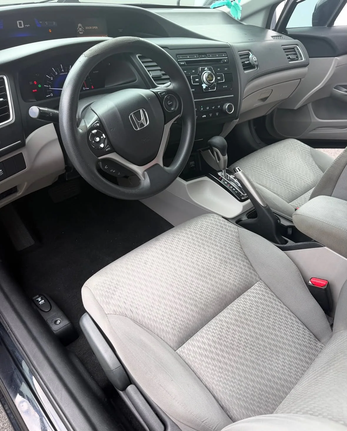 Clean Honda front interior after detailing